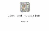 Diet and nutrition HBS1B. Nutrient groups Your body needs food, because food contains a number of nutrients needed by the body. These are: 1.Carbohydrates.