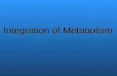 Integration of Metabolism. FUELS, METABOLITES AND DISORDERS FUELS URINE BILE/FECES METABOLITES METABOLITES Starch, Glucose NH 4, + SO 4 2-, HPO 4 2- Cholesterol,