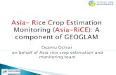 Osamu Ochiai on behalf of Asia rice crop estimation and monitoring team.