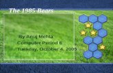 The 1985 Bears By Anuj Mehta Computer Period 6 Tuesday, October 4, 2005.