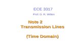 Prof. D. R. Wilton Note 2 Transmission Lines (Time Domain) ECE 3317.