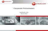 Corporate Presentation NASDAQ: UTSI March 2012. Disclosure & Forward Looking Statements 2 This investor presentation contains forward-looking statements,