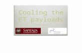 Cooling the ET payloads Fulvio Ricci. Talk outline Assumptions for cooling the LF Interferometer HF Interferometer the thermal input evaluation and wires.
