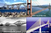 Golden Gate Bridge, USA Firth of Forth Bridge, ScotlandSunshine skyway Bridge, USA.