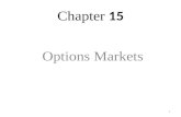 1 Chapter 15 Options Markets. 2 Option Terminology Buy - Long Sell - Short Call Option: gives its holder the right to purchase an asset for a specified.