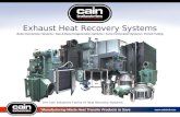 Www.cainind.com Exhaust Heat Recovery Systems The Cain Industries Family of Heat Recovery Systems Manufacturing Waste Heat Transfer Products to Save Energy.