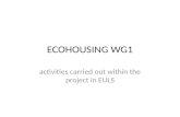 ECOHOUSING WG1 activities carried out within the project in EULS.