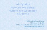 William OSullivan, Director Division of Air Quality NJ Department of Environmental Protection Bill.osullivan@dep.state.nj.us 1.