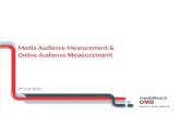 Media Audience Measurement & Online Audience Measurement 2 nd July 2010.