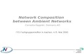 1 Network Composition between Ambient Networks Cornelia Kappler, Siemens AG ITG Fachgruppentreffen in Aachen, 4./5. Mai 2006.