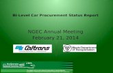 Bi-Level Car Procurement Status Report NGEC Annual Meeting February 21, 2014.