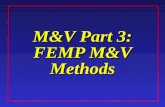 M&V Part 3: FEMP M&V Methods. 3-2 FEMP M&V Methods Ø Definition of Savings Ø FEMP M&V Guidelines Ø Examples & Applications.