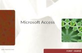 FIRST COURSE Microsoft Access. XP 2 Organizing Data Your first step in organizing data is to identify the individual fields – The specific value, or content,