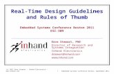(c) 2011 Dave Stewart - InHand Electronics -  Systems Conference Boston, September 20111 Real-Time Design Guidelines and Rules of.