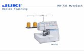 MO-735 Overlock Dealer Training. MO-735 Overlock 2-Thread Chain Stitch Lets thread the MO-735 for the 2-Thread Chain Stitch. Open the Clothplate Cover.