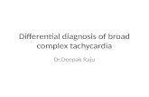 Differential diagnosis of broad complex tachycardia Dr.Deepak Raju.