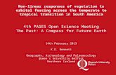 Non-linear responses of vegetation to orbital forcing across the temperate to tropical transition in South America 4th PAGES Open Science Meeting The Past: