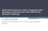Optimized Sensory-motor Couplings plus Strategy Extensions for the TORCS Car Racing Challenge COBOSTAR Cognitive BodySpaces for Torcs based Adaptive Racing.