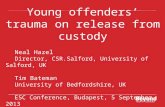 Young offenders trauma on release from custody Neal Hazel Director, CSR.Salford, University of Salford, UK Tim Bateman University of Bedfordshire, UK ESC.