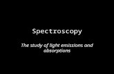 Spectroscopy The study of light emissions and absorptions.