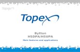 Bytton HSDPA/HSUPA Main features and applications.