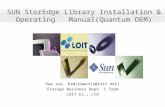 SUN StorEdge Library Installation & Operating Manual(Quantum OEM) Dae suk, Kim(rowcols@loit.net) Storage Business Dept. 1 Team LOIT Co., Ltd.