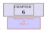 CHAPTER 6 Mechanical Properties Of Metals - I 6-1.