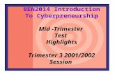 BEN2014 Introduction To Cyberpreneurship Mid -Trimester Test Highlights Trimester 3 2001/2002 Session.