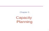 1 Chapter 5 Capacity Planning. 2 Capacity is the upper limit or ceiling on the load that an operating unit can handle. The basic questions in capacity.