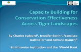 Capacity Building Global Support Program Enhance the institutional capacity necessary to support professionals in implementing tiger conservation over.