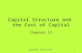 Cartwright Health Finance1 Capital Structure and the Cost of Capital Chapter 13.