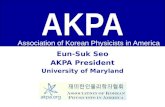 AKPA Eun-Suk Seo AKPA President University of Maryland.