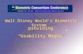 Walt Disney Worlds Biometric System Usability Magic providing.