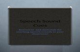 Speech Sound Cues Resources and materials for teaching speech sounds in your classroom!