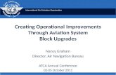 International Civil Aviation Organization Creating Operational Improvements Through Aviation System Block Upgrades Nancy Graham Director, Air Navigation.