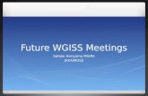 Future WGISS Meetings Satoko Horiyama MIURA JAXA/MOSS.