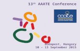 13 th AAATE Conference Budapest, Hungary 10 – 13 September 2015.