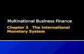 Multinational Business Finance. The Gold Standard (1876 – 1913) Gold has been a medium of exchange since 3000 BC each country set the rate at which its.