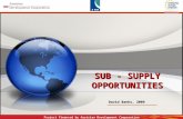 CAPACITY BUILDING TOWARDS KNOWLEDGE BASED ECONOMY Project financed by Austrian Development Cooperation SUB - SUPPLY OPPORTUNITIES David Banks, 2009.