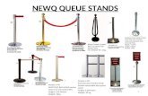 NEWQ QUEUE STANDS Model: H-9G Gold Finish Retractable queue stand c/w retractable Belt Height: 1.00 Meters Weight: 10kg Model: H-9D Stainless steel hairline.