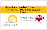 Developmental Education Initiative (DEI) Discussion Panel.