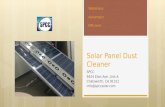 SPCC 9424 Eton Ave. Unit A Chatsworth, CA 91311 info@spccsolar.com Solar Panel Dust Cleaner Waterless Automatic Efficient.