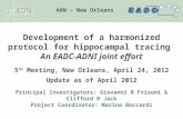 Development of a harmonized protocol for hippocampal tracing An EADC-ADNI joint effort 5 th Meeting, New Orleans, April 24, 2012 Update as of April 2012.