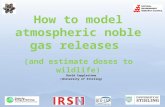 David Copplestone (University of Stirling). Whats the issue? Obtaining air concentrations for noble gases Estimating doses to wildlife from noble gases.