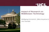 Impact of Research on Middleware Technology Wolfgang Emmerich, Mikio Aoyama & Joe Sventek.