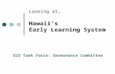 Hawaiis Early Learning System Looking at… ECE Task Force: Governance Committee.