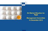 EU Market Situation for Eggs Management Committee 12 December 2013 2013.