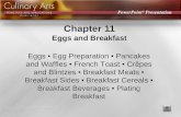 PowerPoint ® Presentation Chapter 11 Eggs and Breakfast Eggs Egg Preparation Pancakes and Waffles French Toast Crêpes and Blintzes Breakfast Meats Breakfast.