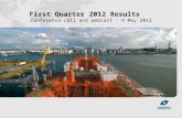 1 First Quarter 2012 Results Conference call and webcast - 9 May 2012.