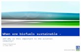 Sigrid Brynestad 11.Sept 2012 When are biofuels sustainable - and why is this important to the aviation industry?